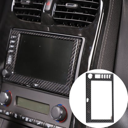 Real Carbon Fiber Center Navigation Screen Trim Cover For Corvette C6 2005-13 17