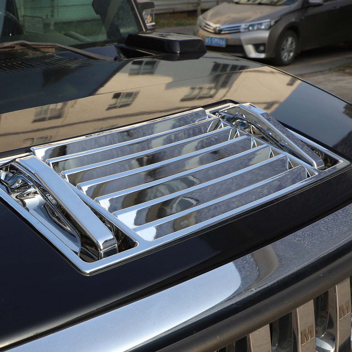 Silver Chrome Exterior Door Handle Mirror Hood Vent Trim Kit For Hummer H2 03-09 25