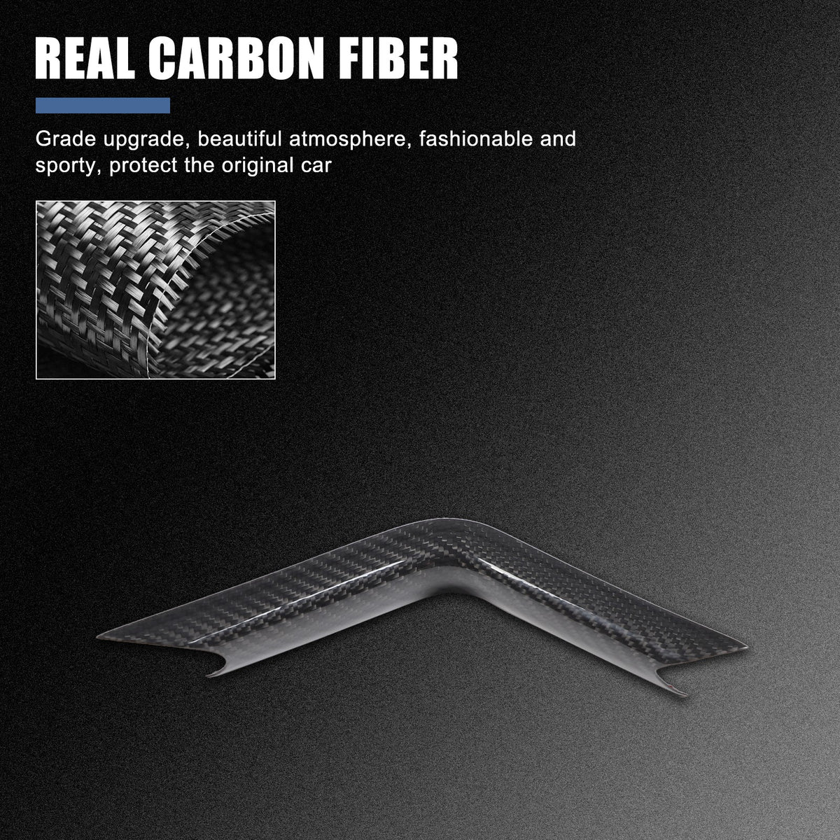 Real Carbon Fiber Right L-Shaped Gear Shift Trim For Jaguar F-Type X152 2013+ US 12
