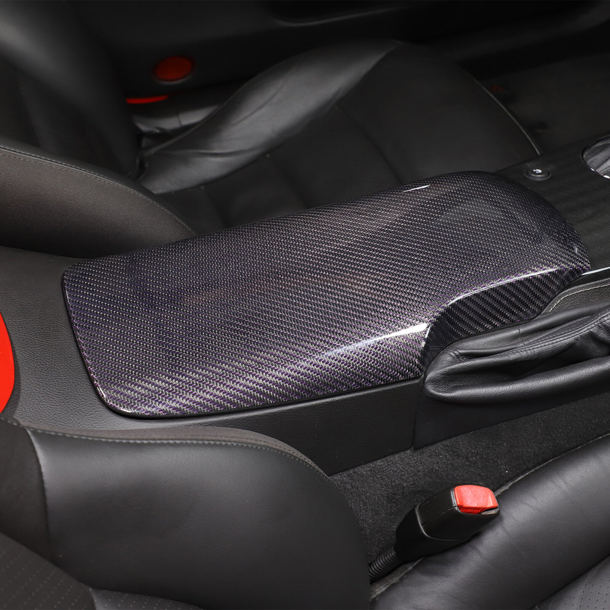 Real Carbon Fiber Center Console Armrest Box Cover Trim For Corvette C6 2005-13 1