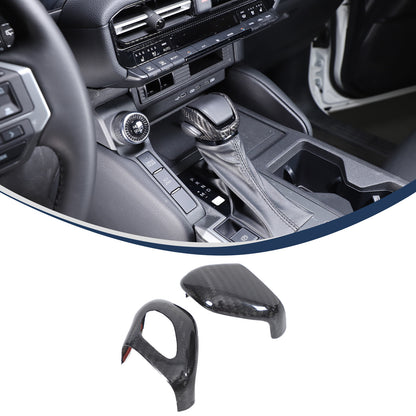 Real Carbon Fiber Center Gear Shift Knob Trim For Toyota Land Cruiser LC250 24+ 11