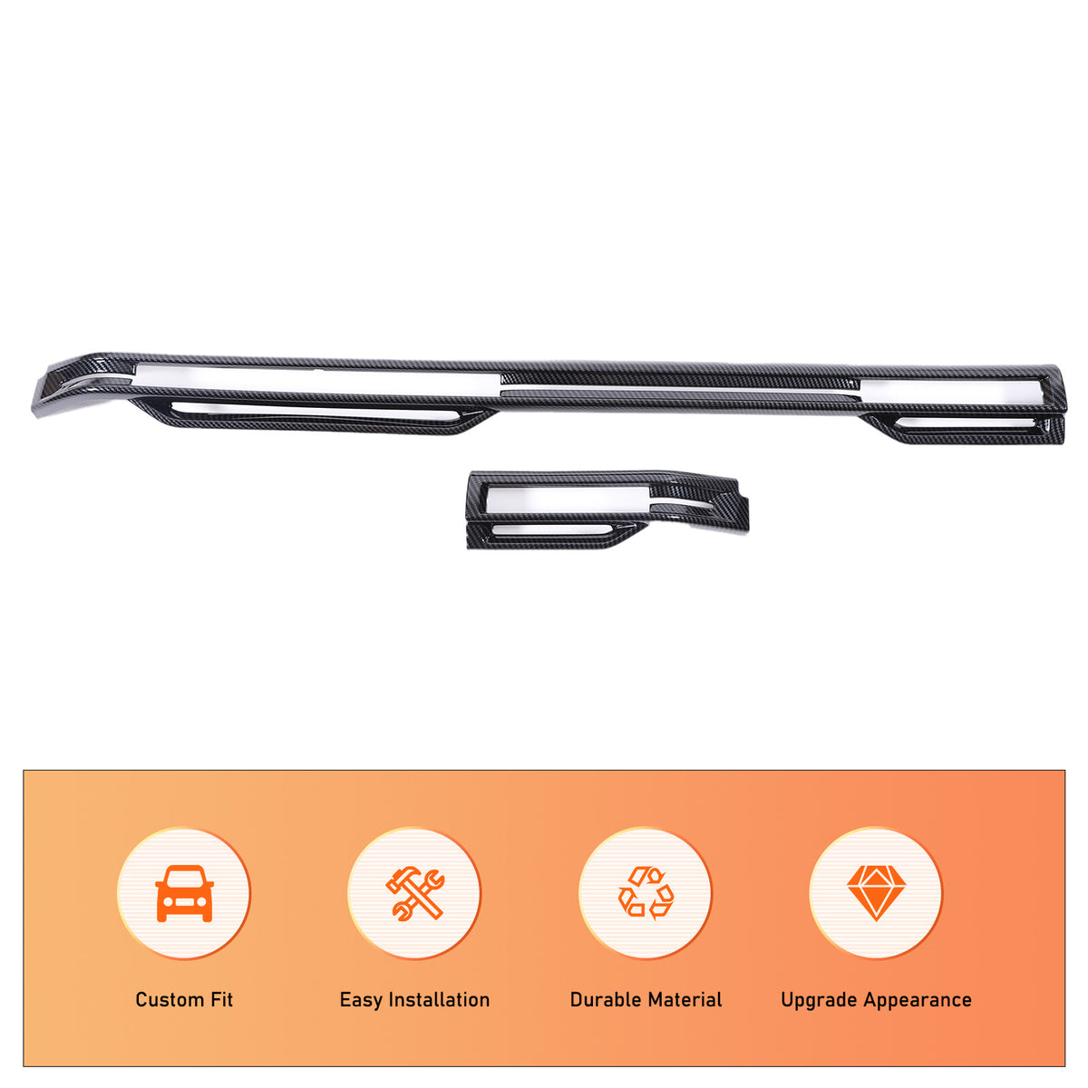 Carbon Fiber Console Dashboard Air Outlet Vent Stripe Trim For MG4 EV 2022-2024 10