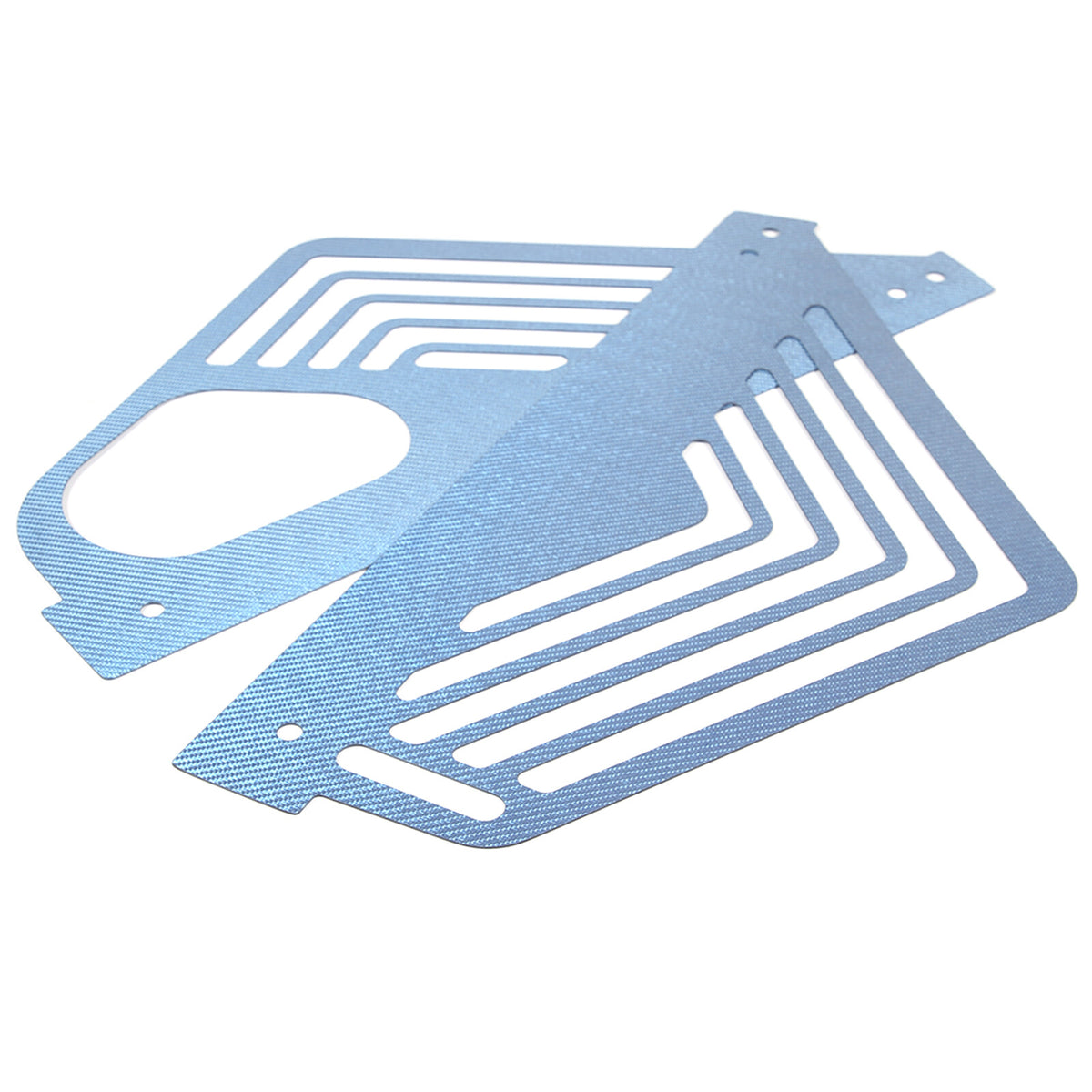 Blue Real Carbon fiber Engine Bay Side Panel Cover Overlay For Corvette C8 Coupe 14
