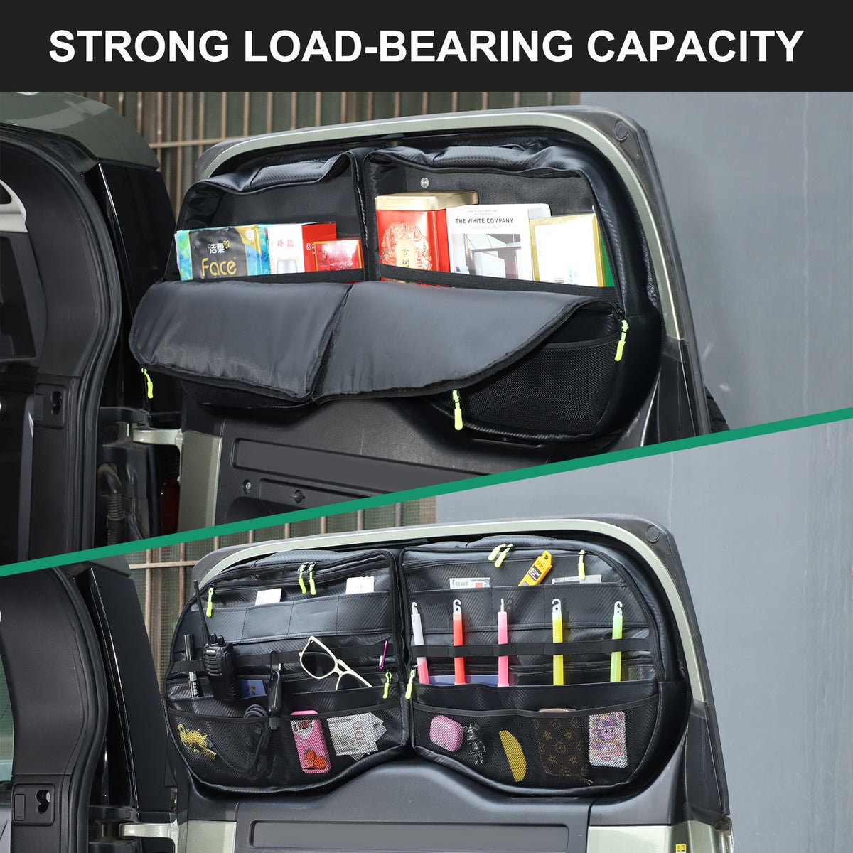 Carbon Pattern Tailgate Window Storage Bag For Land Rover Defender L663 2020+ 21