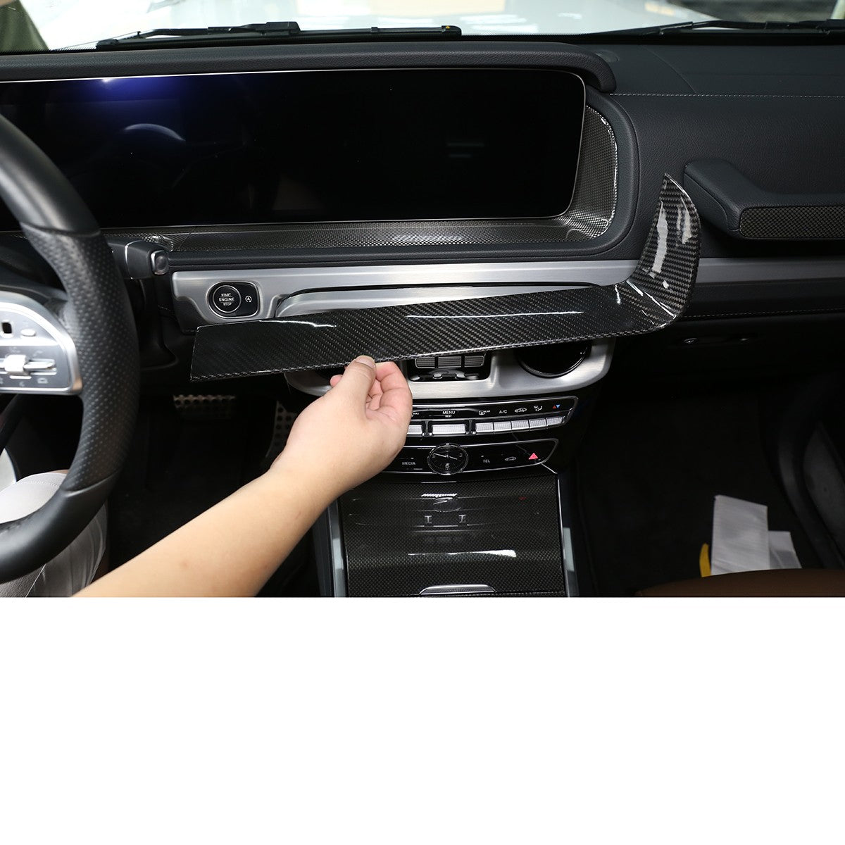 Carbon Fiber Dashboard Display Panel Trim For Mercedes Benz G Class W463 2019-20 3