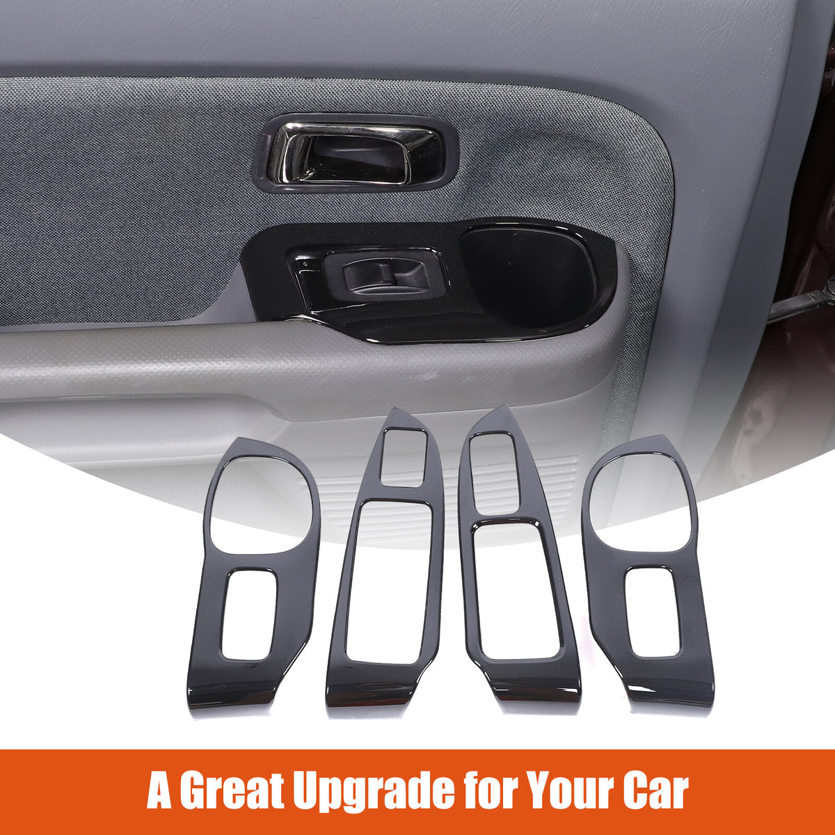 Glossy Black Window Lift Switch Button Trim Frame For Honda Pilot 2003-2008 23