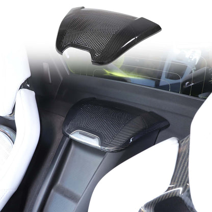 Real Carbon Fiber Rear Charger Speaker Cover Trim For Corvette C8 Convertible 21