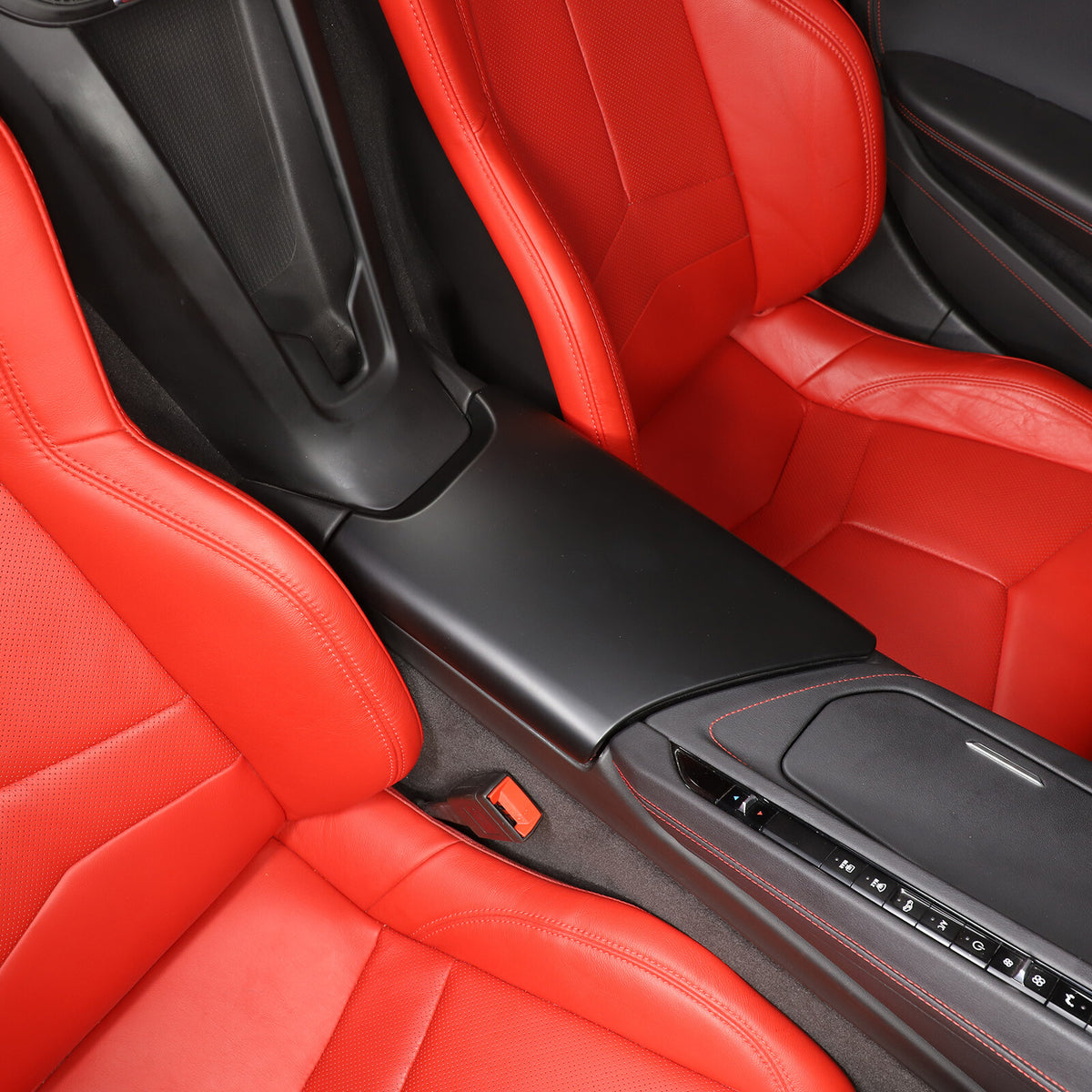 Matt Black ABS Center Console Armrest Box Cover For Corvette C8 2020-2026 6