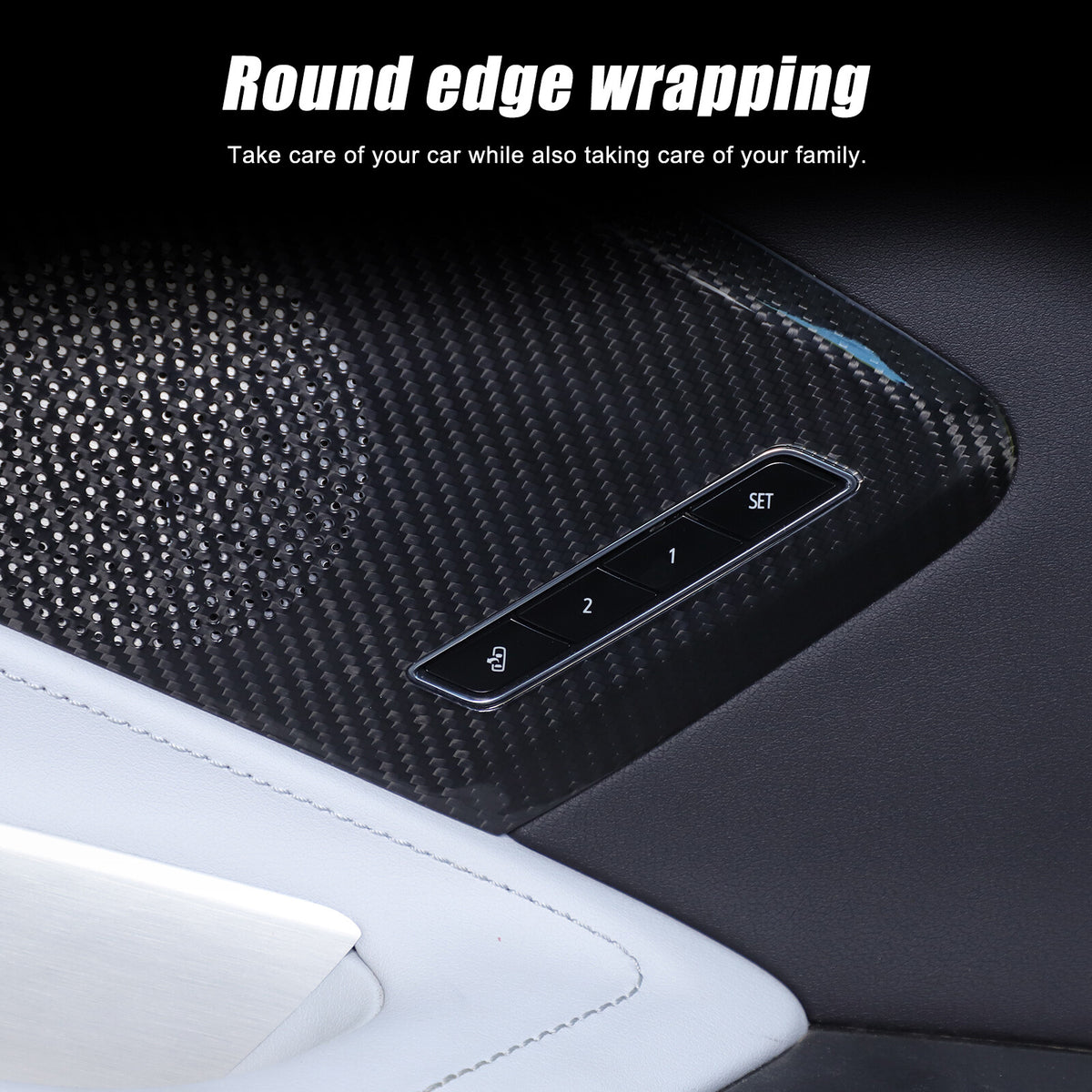 Real Carbon Door Speaker Cover Trim For Corvette C8 Z51 Z06 Coupe 2LT 3LT 20+ US 5