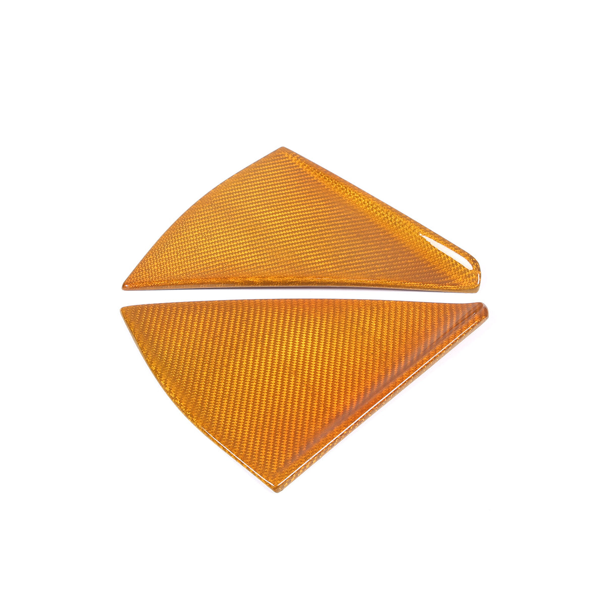 Yellow Carbon Fiber Rear B-Pillar Trim Overlay For Corvette C8 Convertible 20-26 5