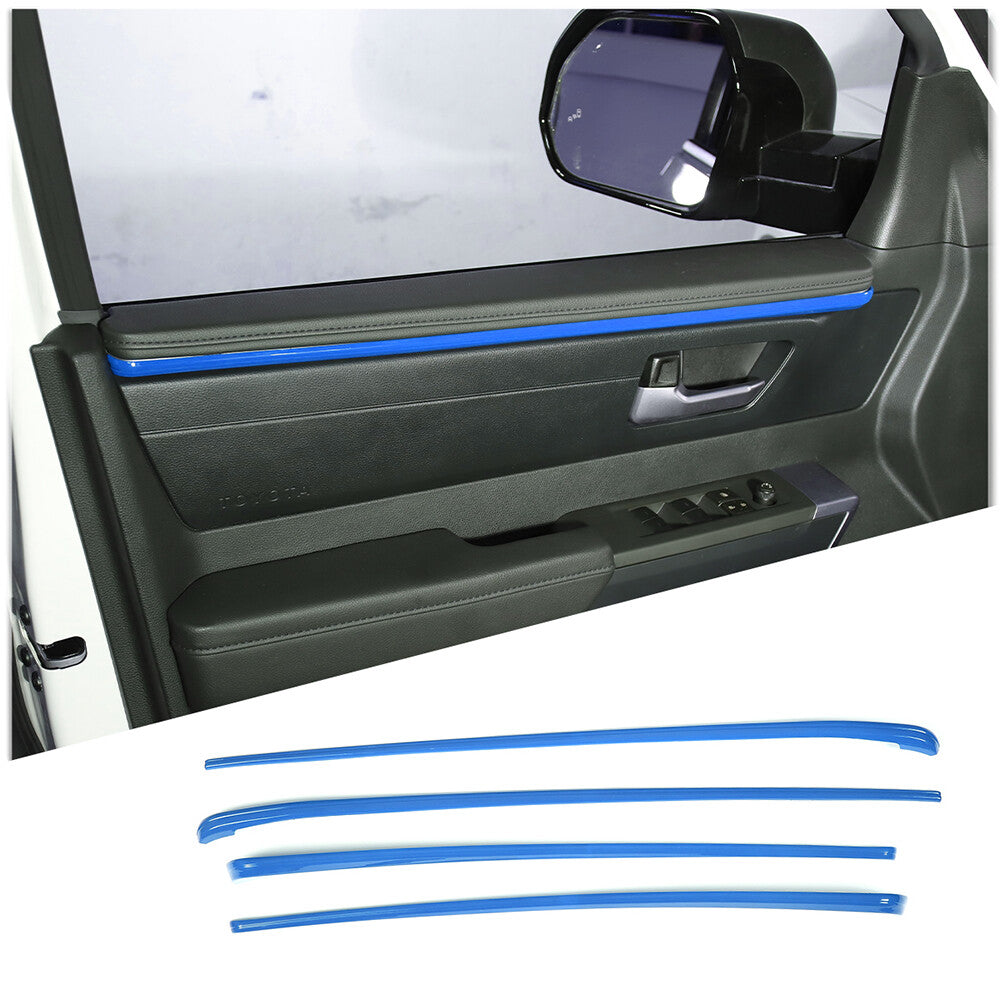 Blue inner Interior door Upper Armrest panel Trim Cover For Toyota Tundra 22-23 15