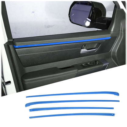 Blue inner Interior door Upper Armrest panel Trim Cover For Toyota Tundra 22-23 15