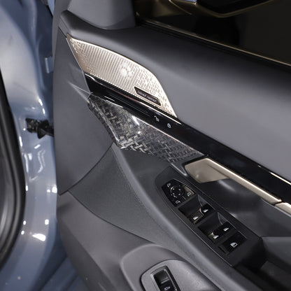 X Style Real Carbon Fiber Inner Front door Cover Trim For BMW 5 Series G60 2024+ 13