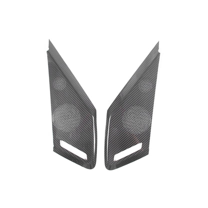 Real Carbon Fiber Side Door Speaker Cover Horn For C8 Corvette 2LT 3LT 2020-26 8