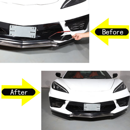 ABS Carbon Front Side Air Intake Vent Grille Cover Trim For Corvette C8 20+ 17