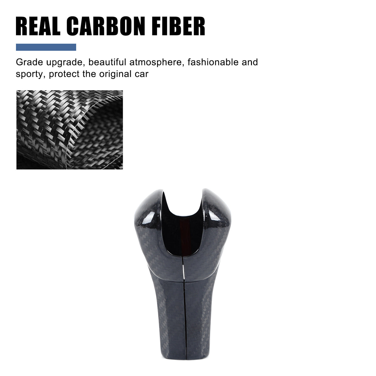 Real Carbon Fiber Center Gear Shift Head Cover Trim For Porsche Macan 2022 7