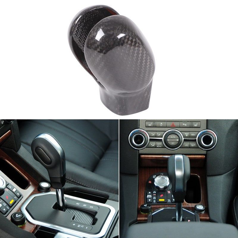 Real Carbon Fiber Gear Shift Knob Trim Cover For LR Discovery 3 4 L319 2004-2012 20
