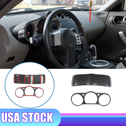 ABS Carbon Fiber Dashboard Instrument Top Trim For Nissan 350Z Z33 2003-06 US 1