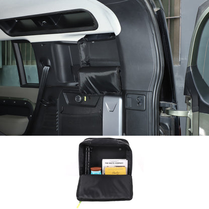 Carbon Fiber Pattern Trunk Right Side Window Bag For LR Defender 110 L663 2020+ 17