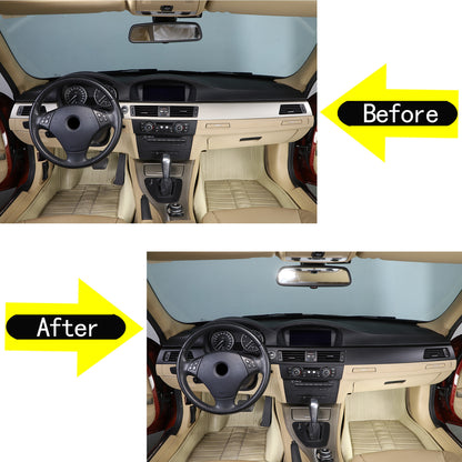 Matte Black Interior Center Dashboard Panel trim For BMW 3 Series E90 E92 05-12 6