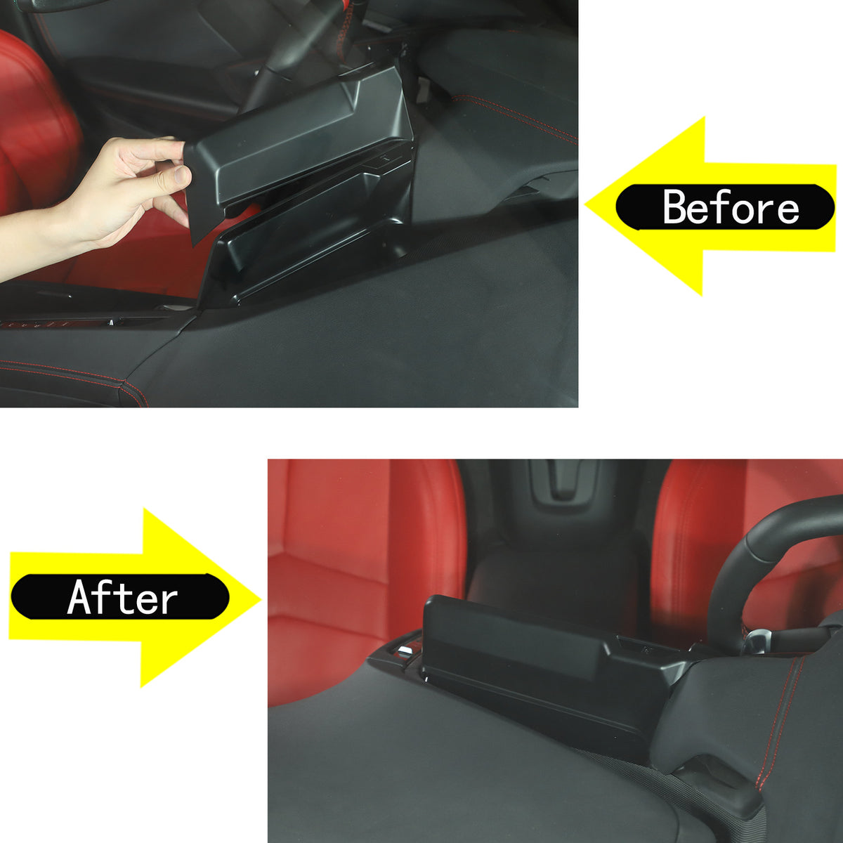 Matte Black ABS Full Interior Set Cover Trim Kit For Corvette C8 2020-25 - Styles 16-20 54