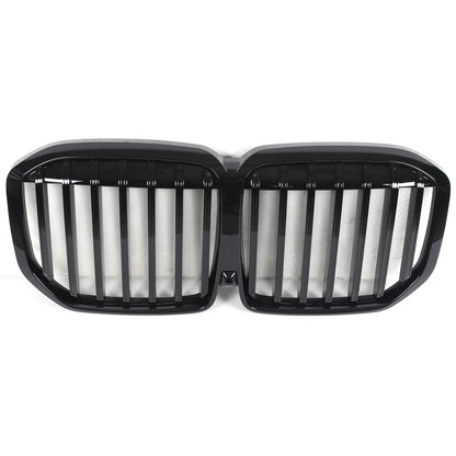 Glossy Black Car Front Bumper Line Kidney Grille Grill For BMW X7 G07 2023-2024 16