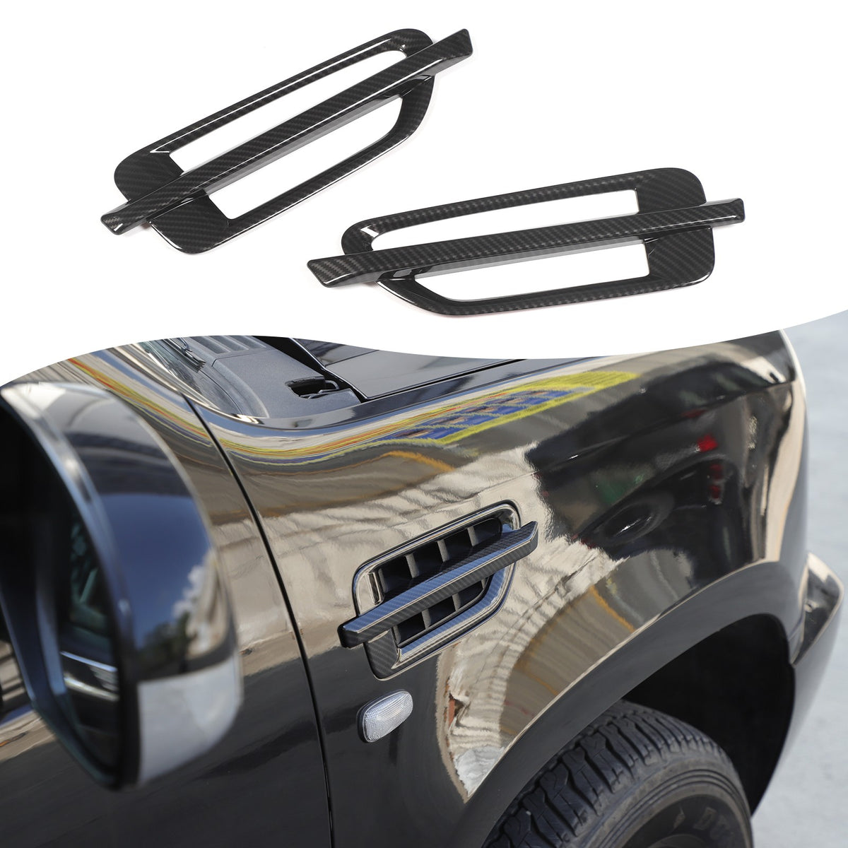 Carbon Fiber ABS Side Fender Airvent Trim For Cadillac Escalade 2007-2014 US 9