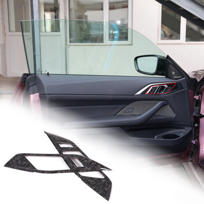 Forged Carbon Fiber Inner Door Handle Frame Cover Trim For BMW 4 Series 2022-24 15
