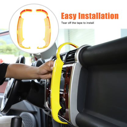 Yellow ABS Interior Center Console Trim Cover for Toyota FJ Cruiser 2007-2021 42