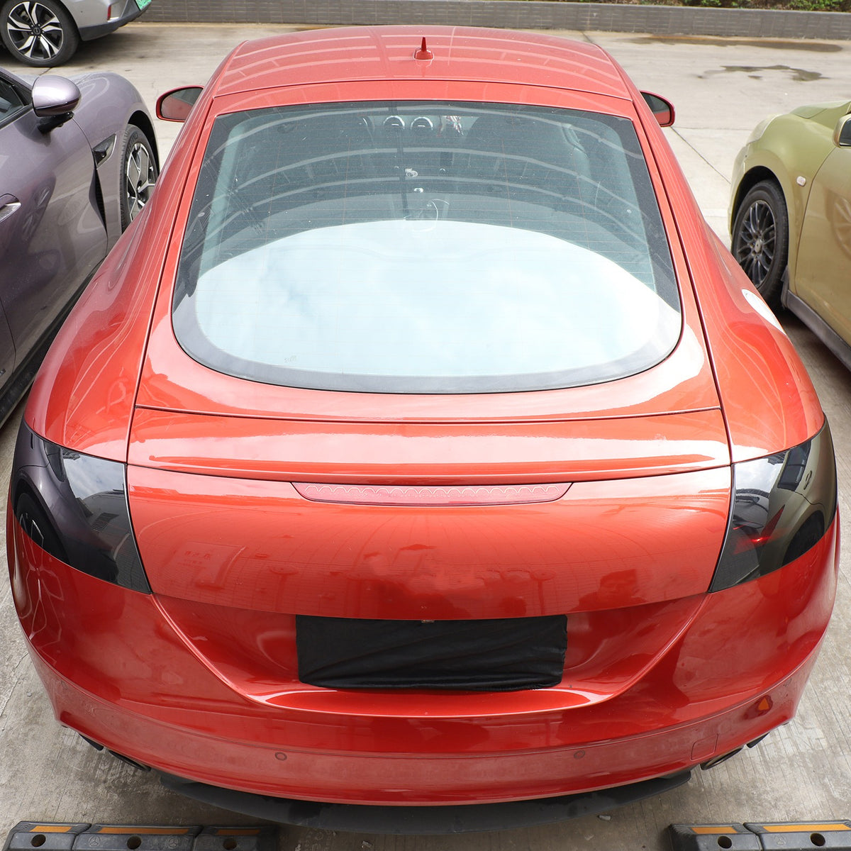 ABS Transparent Gray Rear Tail Light Smoked Cover Trim For Audi TT 2008-14 2