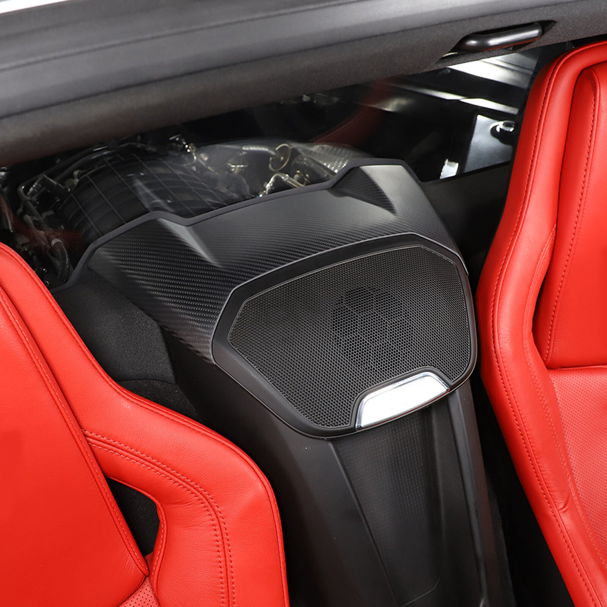 Matte Real Dry Carbon Fiber Interior Decor Trim Cover For Corvette C8 2020+ 85