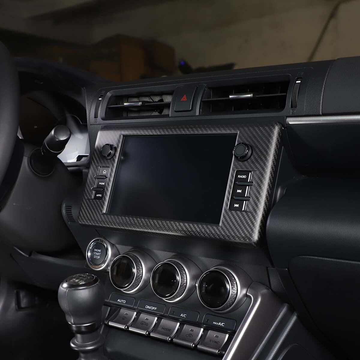 Matte Carbon GPS Navigation Panel Cover Trim For Toyota 86/Subaru BRZ 2022 9