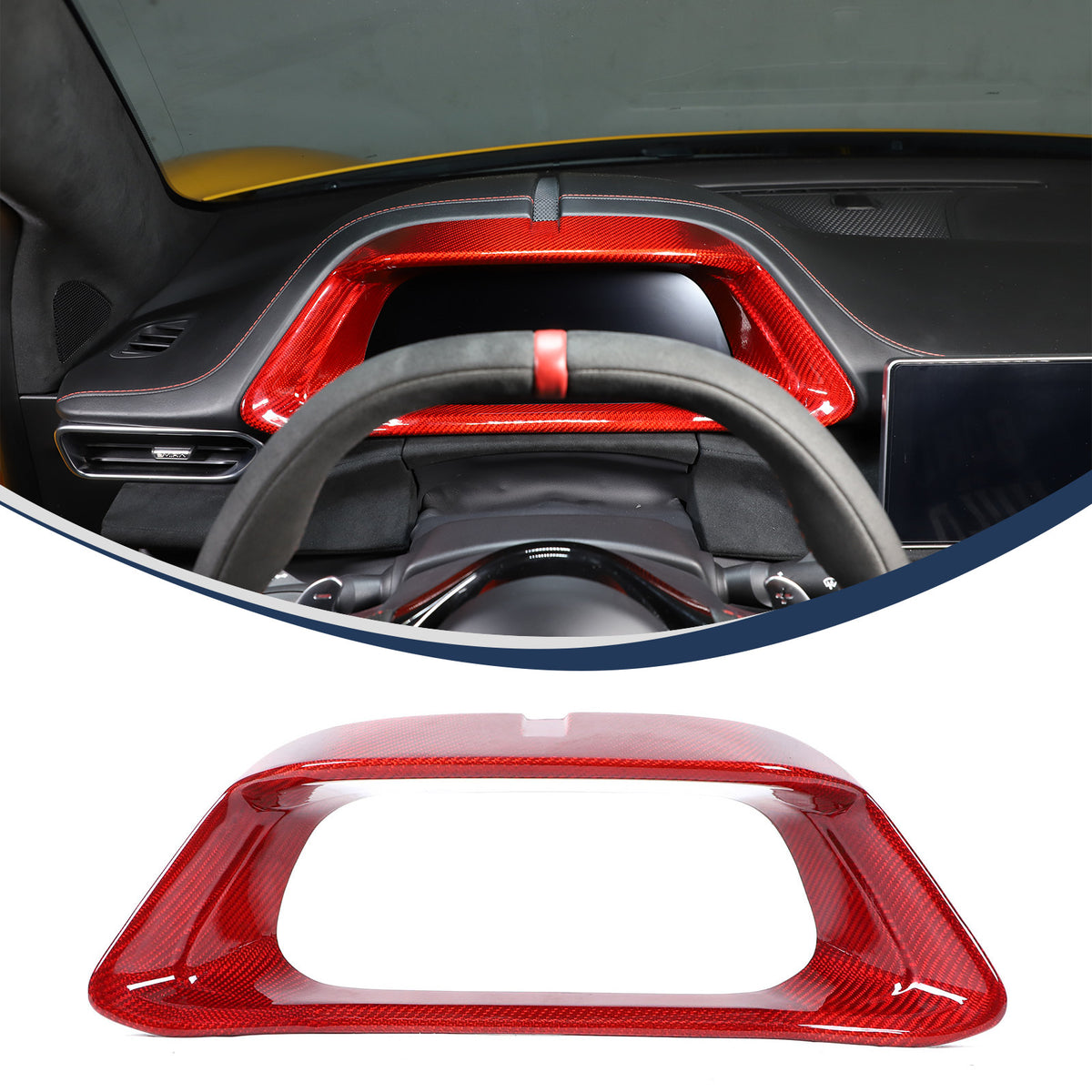 Red Real Carbon Fiber Interior Exterior Conosle Trim Cover For Lotus EMIRA 21-25 184