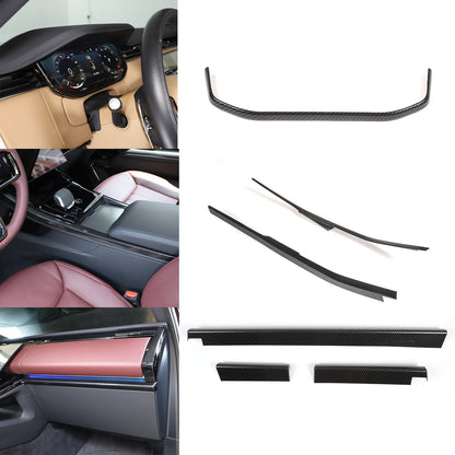 Carbon Fiber Center Console Trim Interior Set For Range Rover Sport/Vogue 23-24 1