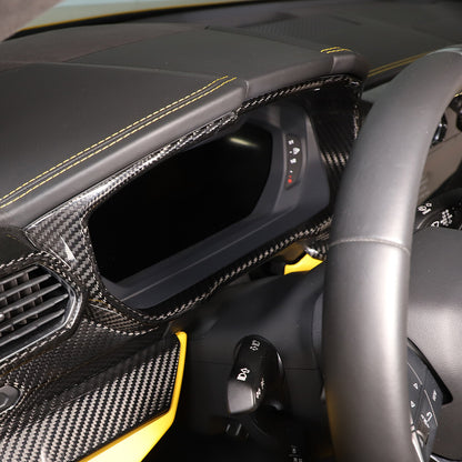 Real Carbon Fiber Dashboard Instrument Trim For Lamborghini URUS 2018-2023 US 7