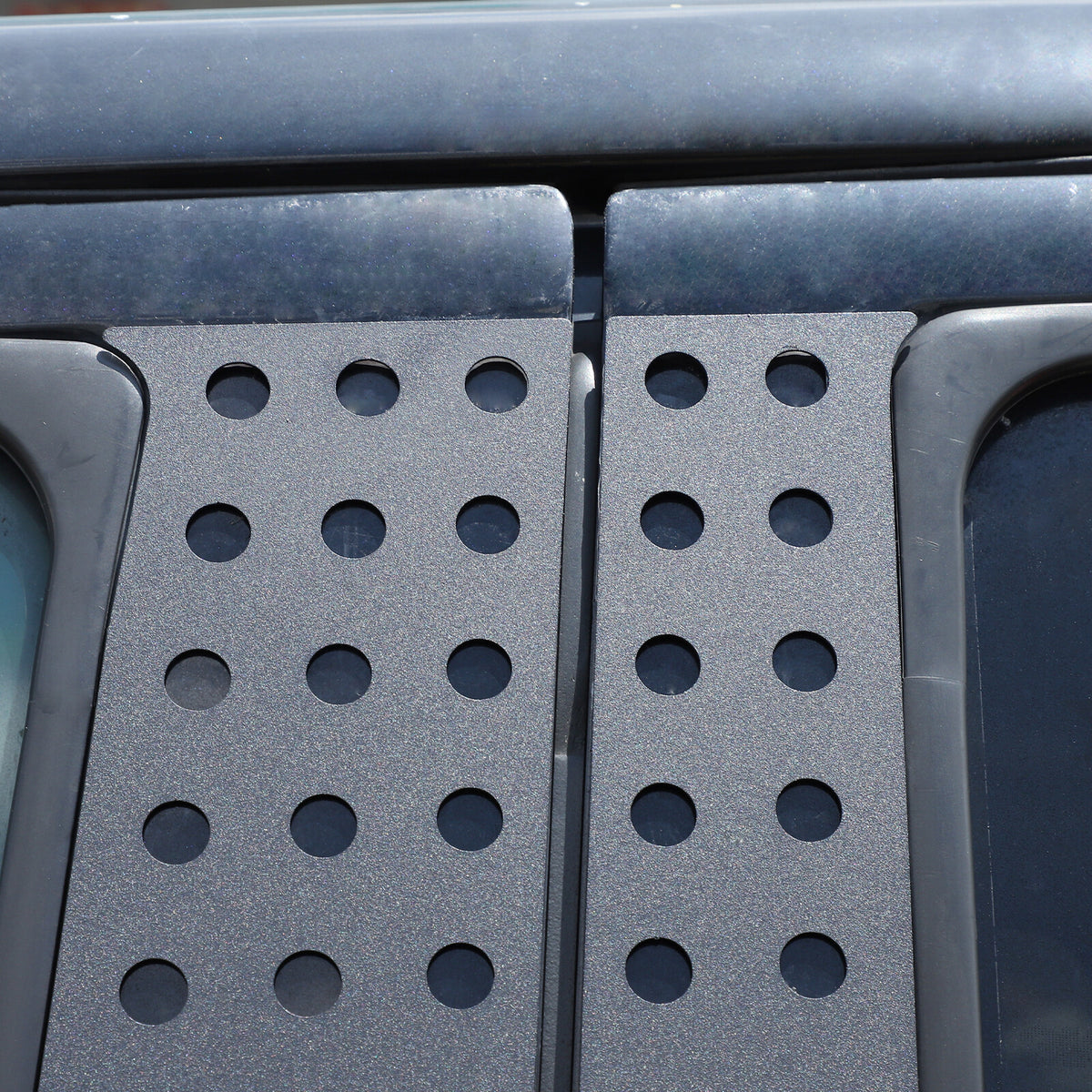 Black Aluminum Alloy Window Center Pillar Trim Panel For Toyota Tundra 2007-21 19