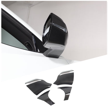 ABS Carbon Fiber rearview mirror base cover trim decor For Corvette C8 2020-2026 2