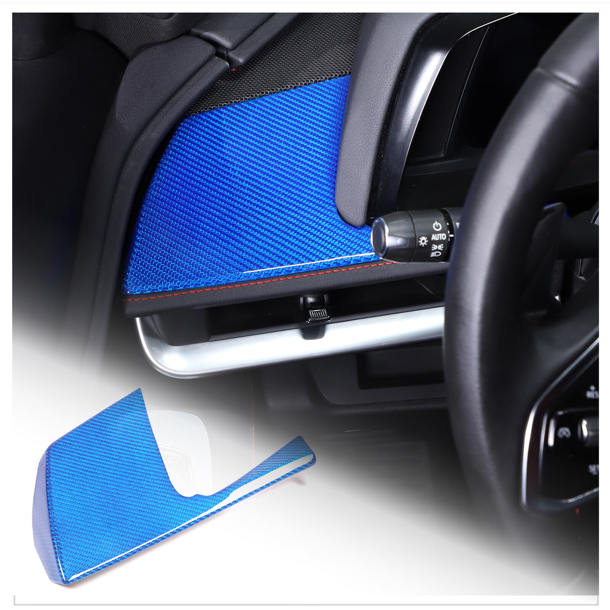 Blue Real Carbon Fiber Full Interior Set Decor Trim Kit for Corvette C8 20-25 - Variants 11-15 26