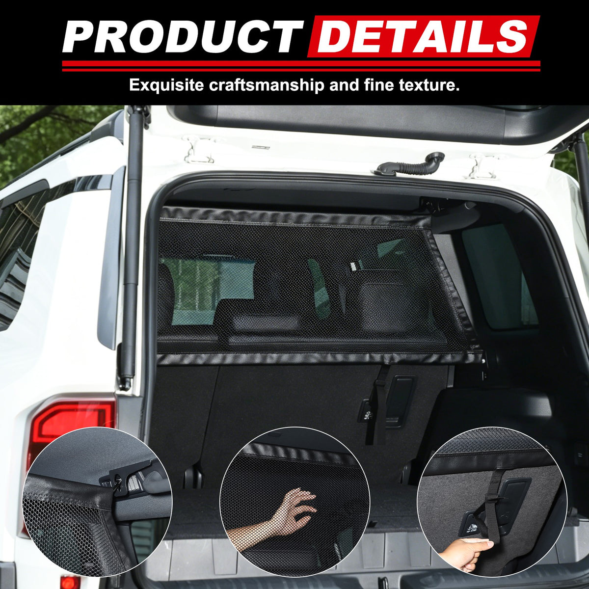 Trunk Safety Isolation Protection Net For Toyota Land Cruiser LC250 Prado 2024+ 19
