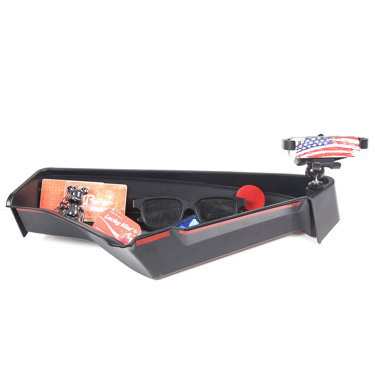 US Flag Display screen back Storage Box Organizer Tray Fit For Corvette C8 20-25 14