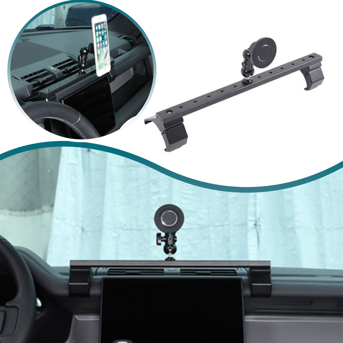 Center Console Multifunctional Phone Mount Bracket For LR Defender L663 2020-23 1