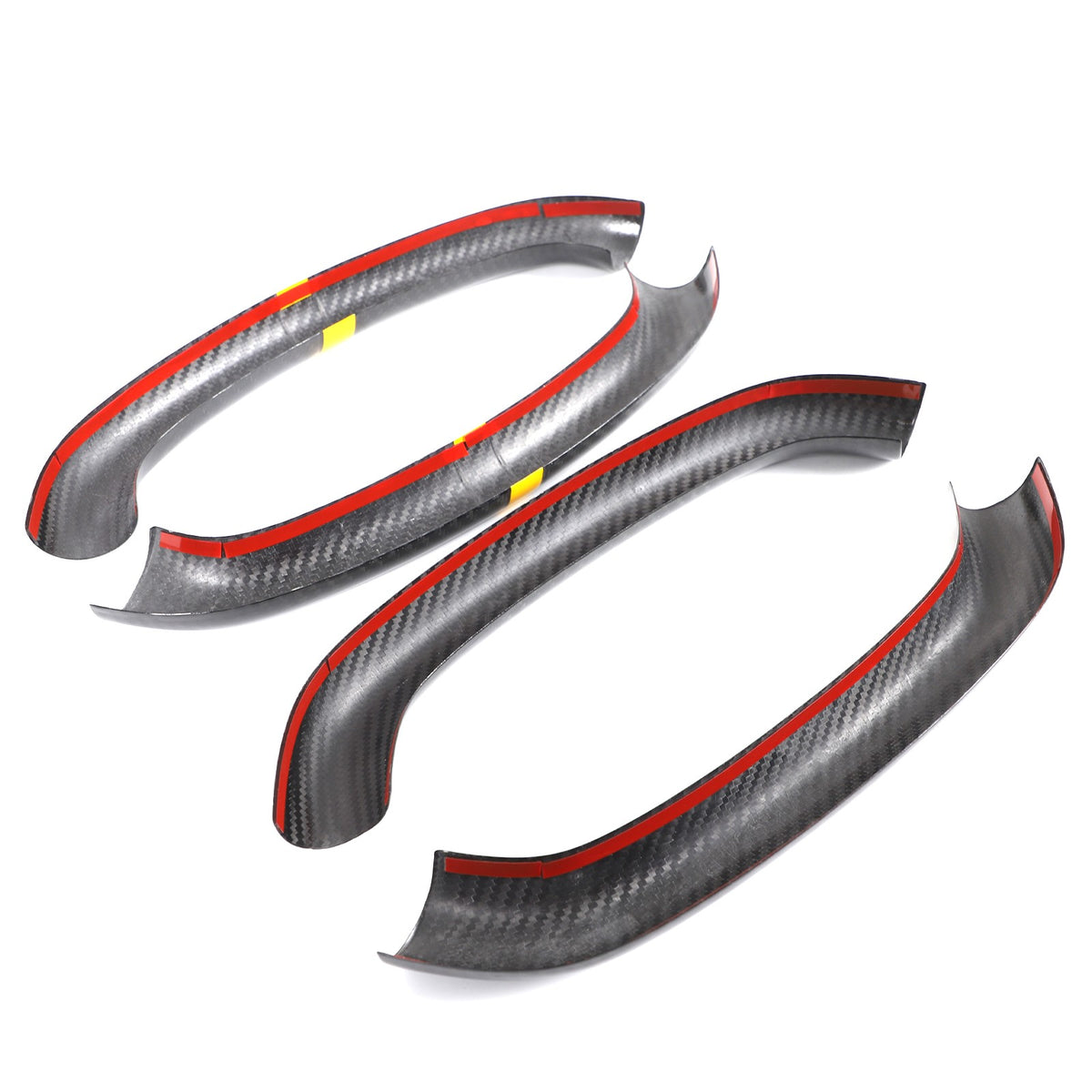 Yellow Top Real Carbon Fiber Steering Wheel Cover Trim For Corvette C8 20+ 19