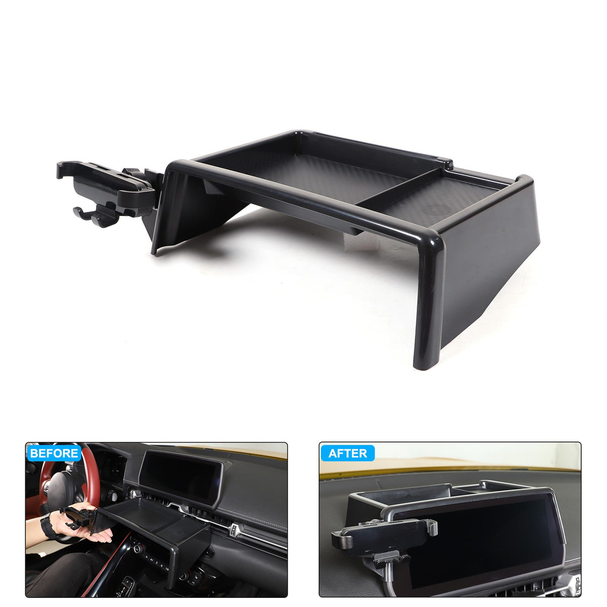 Center Console Screen Rear Phone Mount Storage Box For Toyota Supra A90 2019+ US 10