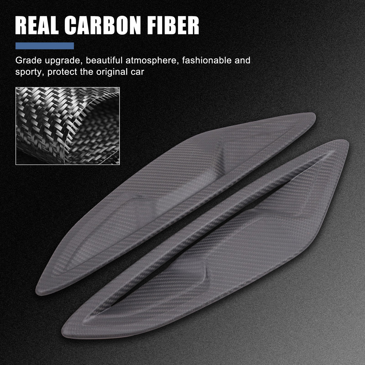 Matte Real Carbon Fiber Side Fender Trim For BMW 8 Series G14 G15 2019-2023 3