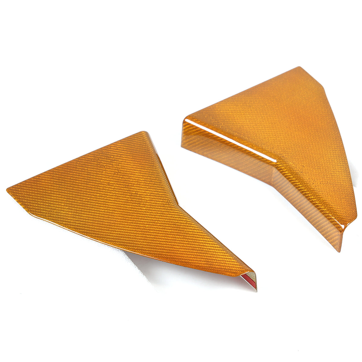 Yellow Carbon Fiber Rear Window Corner Cover Trim Frame For Corvette C8 20-26 10