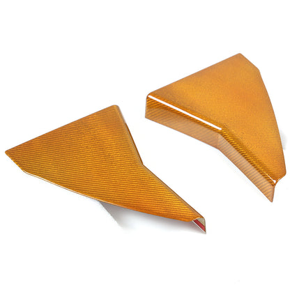 Yellow Carbon Fiber Rear Window Corner Cover Trim Frame For Corvette C8 20-26 10
