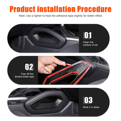Carbon Fiber ABS Center Console Side Armrest Trim For Nissan Frontier 2022+ 4