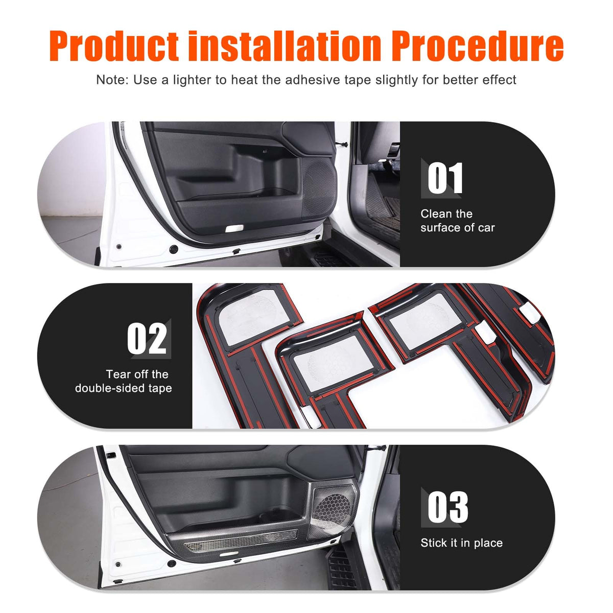 ABS Carbon Fiber Door Anti‑Kick Panel Trim For Toyota Land Cruiser LC250 24+ US 10