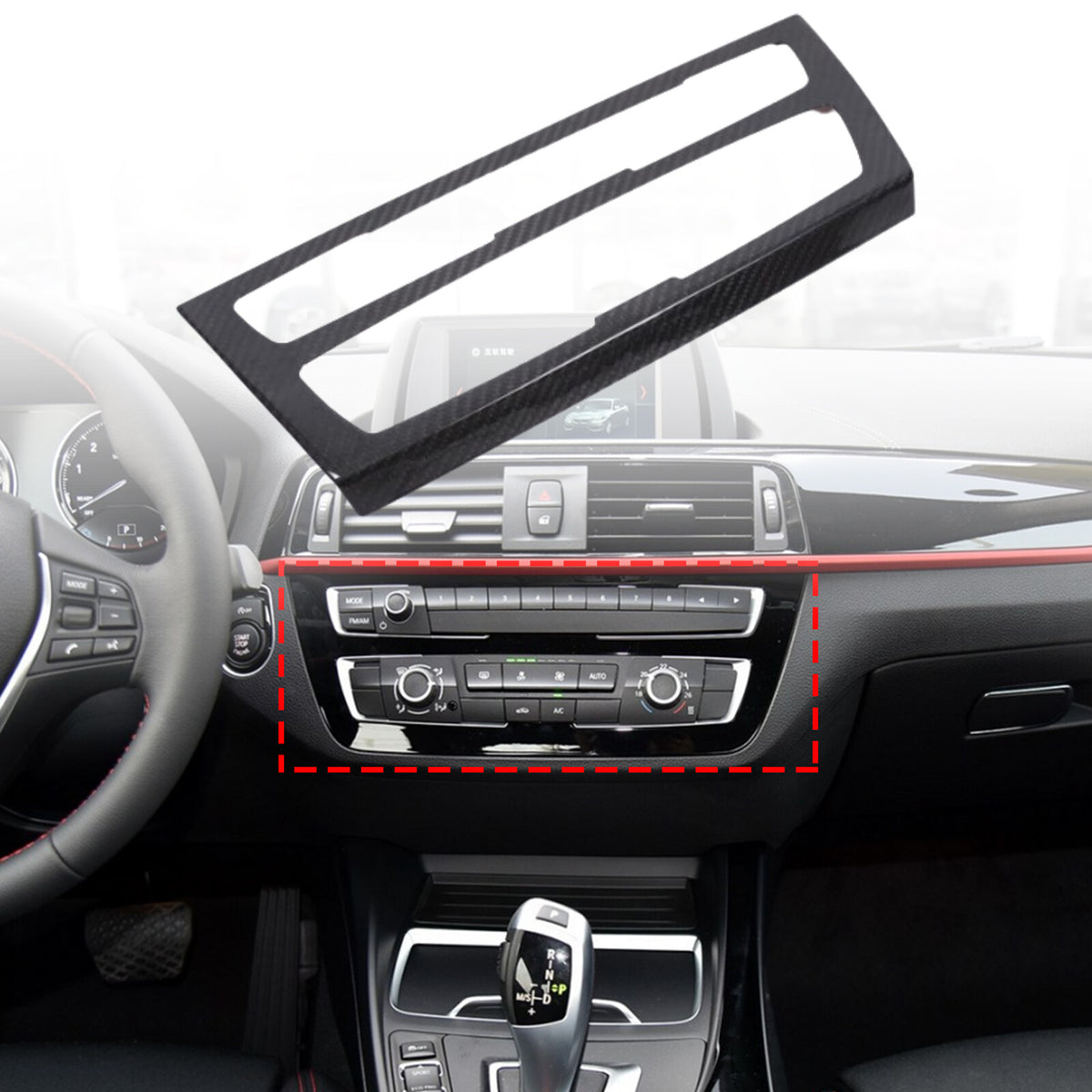 Real Carbon fiber Center Console air outlet Trim Cover For BMW 1 2 Serie 2012-16 2