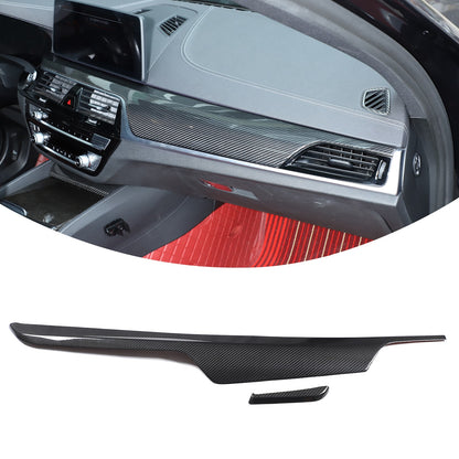 Real Dry Carbon Fiber Dashboard Trim For BMW 5 Series G30/G38 6 GT G32 2017-23 2